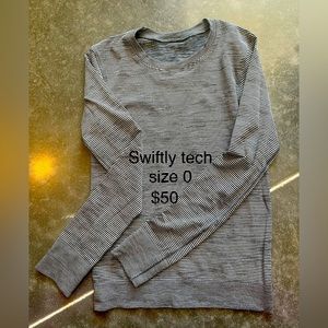 Swiftly tech long sleeve tee, size 0